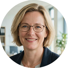 Porträtt av Christina Berggren, vd för ett fastighetsbolag