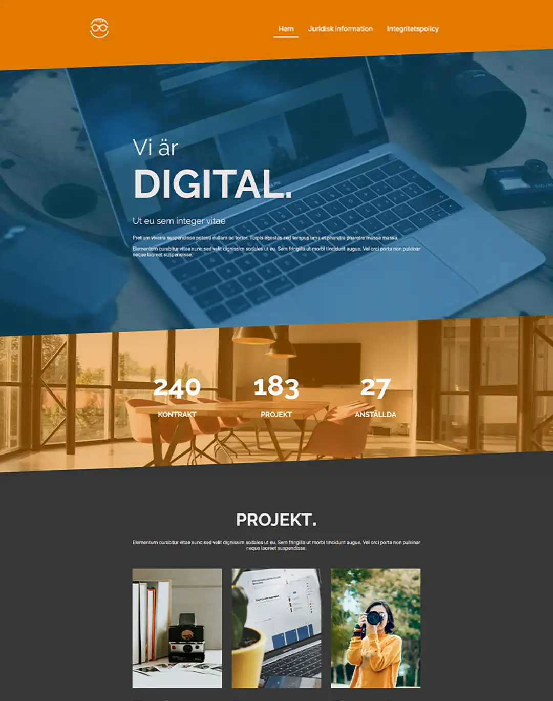 Förhandsgranskning: Digital Agency Webbplats