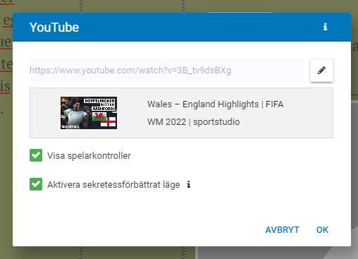 Widget för att bygga in YouTube-Videor i STRATO Sitebuilder