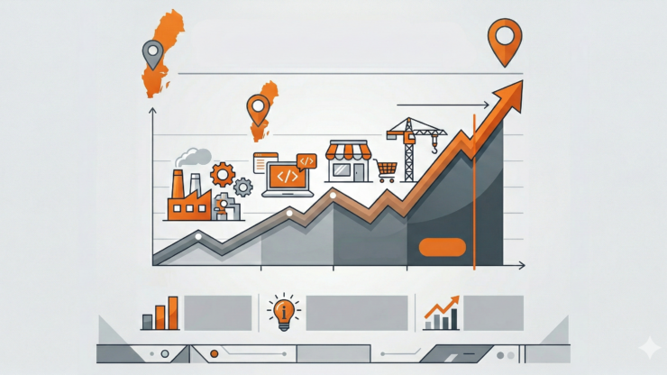 Stor ökning av svenska företag i februari