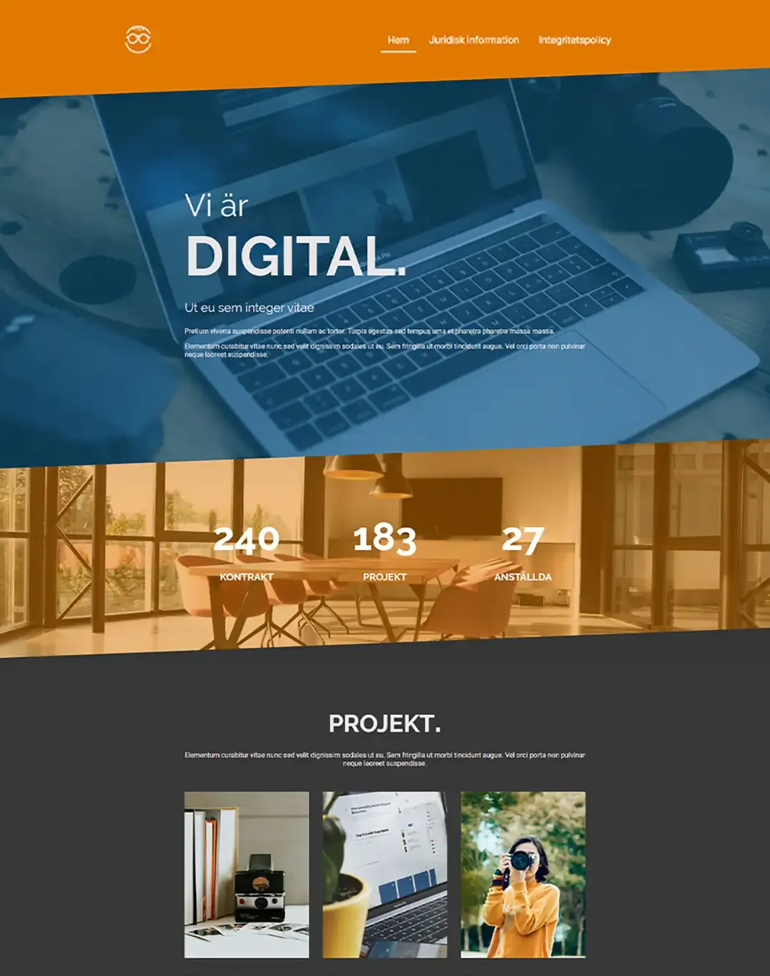 Förhandsgranskning: Digital Agency Webbplats